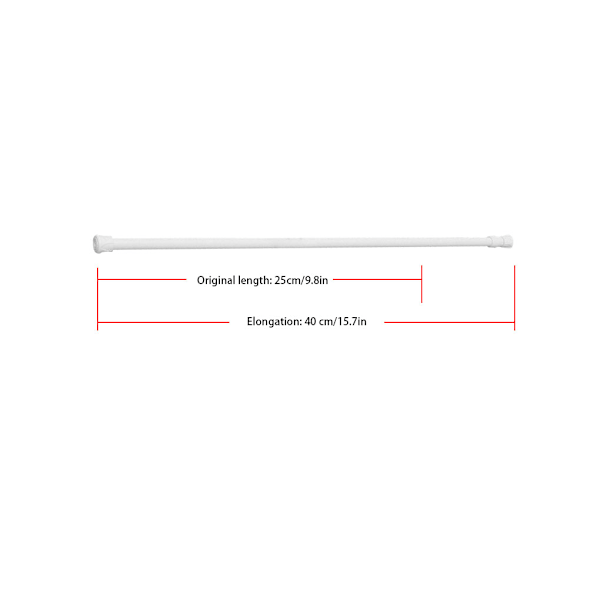 2st Fönstergardinstång Teleskopgardinskena Nätstång 25-40cm 2pcs