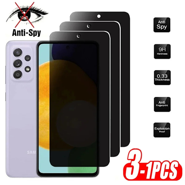 Personvern Skjermbeskytter For Samsung Galaxy A15 A35 A55 A05 Anti-Spy Beskyttelsesglass For Samsung A14name A24 A35 A54 A12 A13 Film. For A24