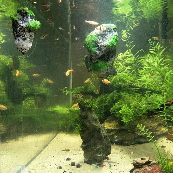 Flydende Kunstig Sten Klippe til Akvariedekoration Fisketank