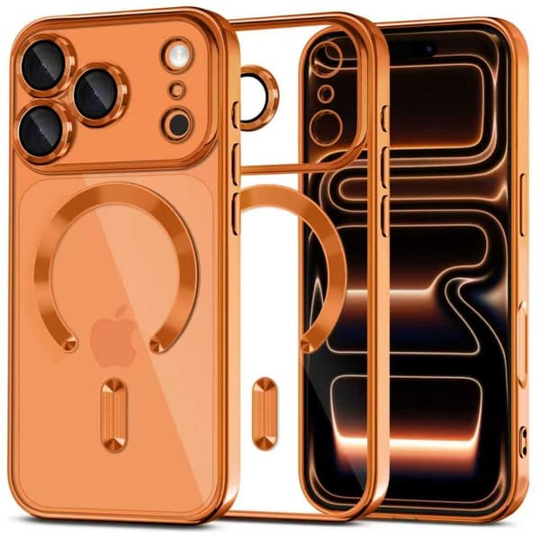 Tech-Protect iPhone 17 Pro Max Deksel MagSafe MagFlex Cosmic Orange{MK} Orange, Transparent 60