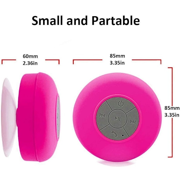 Duschhögtalare Bluetooth Vattentät Vattenresistent Handsfree-XM2-