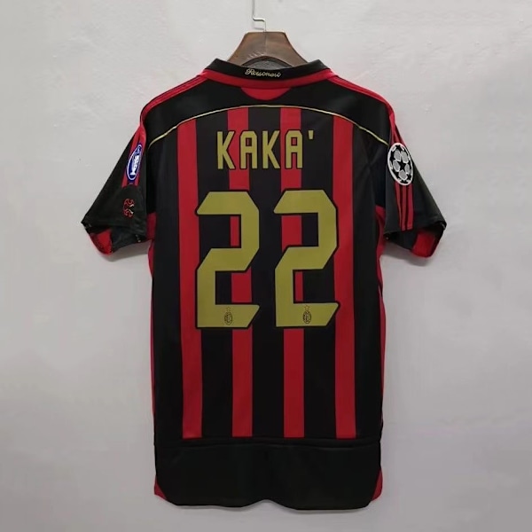 06-07 AC Milan Hjemmetrøje 22 Kaka Fan Mindetrøje L(175-180cm)