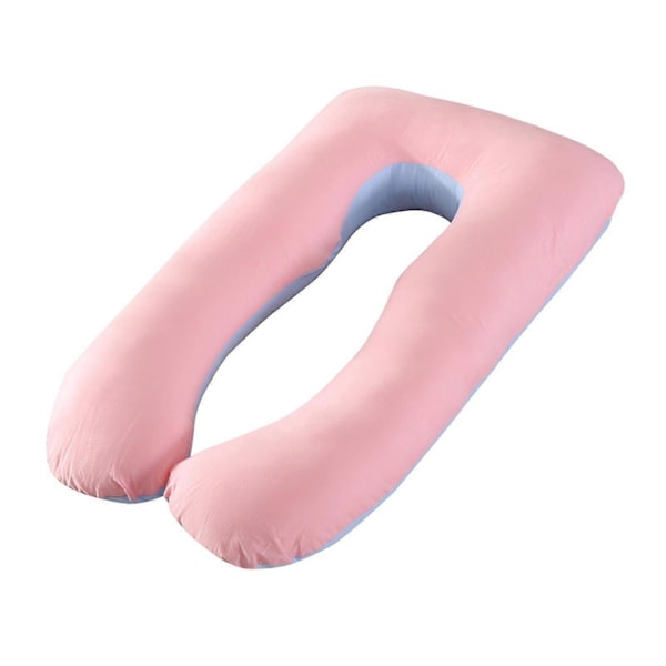 Puuvillainen tyynyliina U-muotoiseen raskausajan tyynyyn, pestävä, mukava tyynyliina kyljellään nukkuville 70x130cm 70x130cm Pink Blue