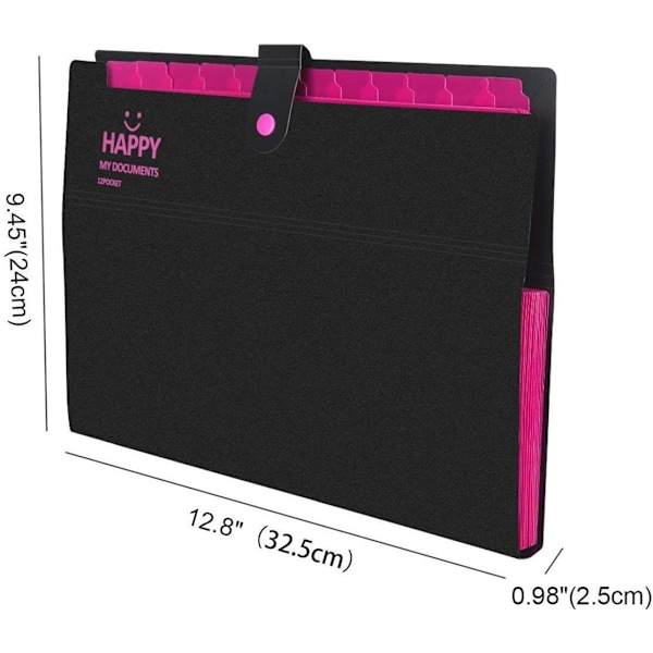 Expanderbar Portabel Dokumentmapp, A4-mapp, A4-mapp, 12-XM2-