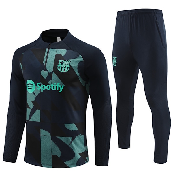 Sesong 2324 Barcelona Royal M Arsenal langermet halv treningsdress voksen fotballag uniform treningsdress langermet dress safir-1-Xin sapphire-1-XM1- sapphire-1 L