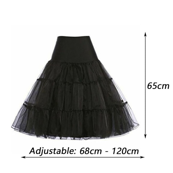 Tutu Kjortel Kristall Gaze Underkjol Bröllopsklänningar SVART-KK1- black