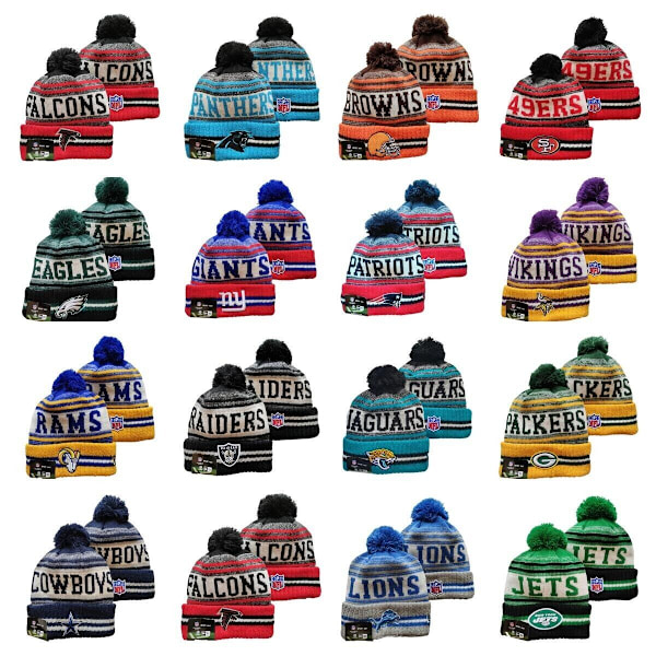NFL Voksen Unisex Amerikansk Fotball Sport Strikket Lue Fleeceforet One size fits most