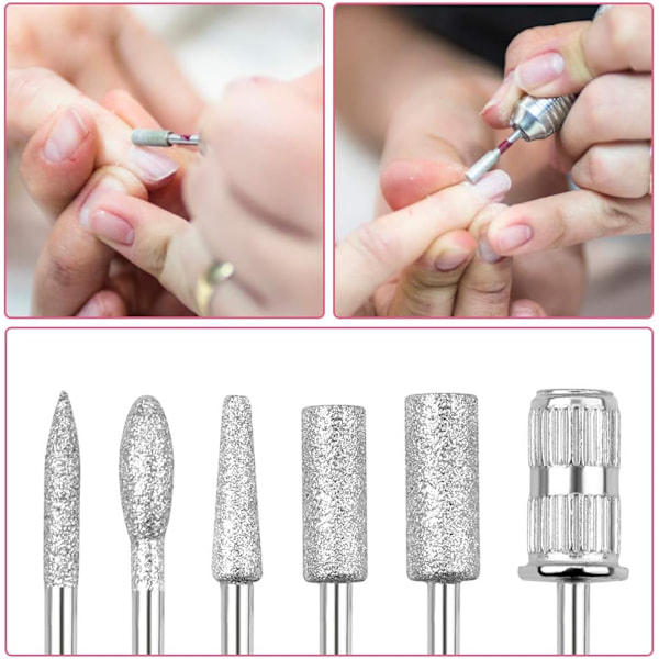 3-pack Nagelbits Manikyr Pedikyr Diamant Nagelbits-XM2-