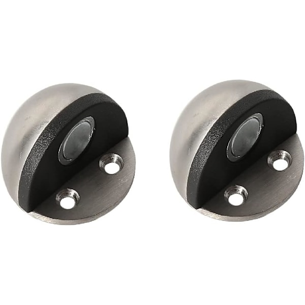 2 stk. Dørstoppere Rustfrit Stål Magnetisk Halvmåne Dørstopper Board-XM2-