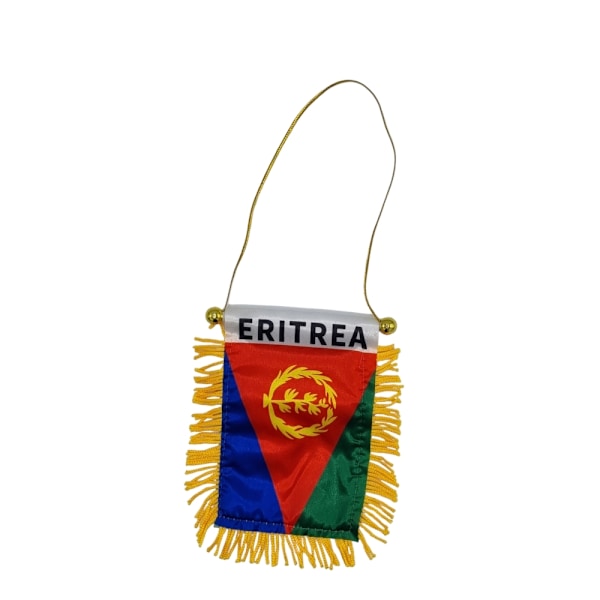 Riippuva lippu auton taustapeiliin imukupilla Eritrea Eritrea