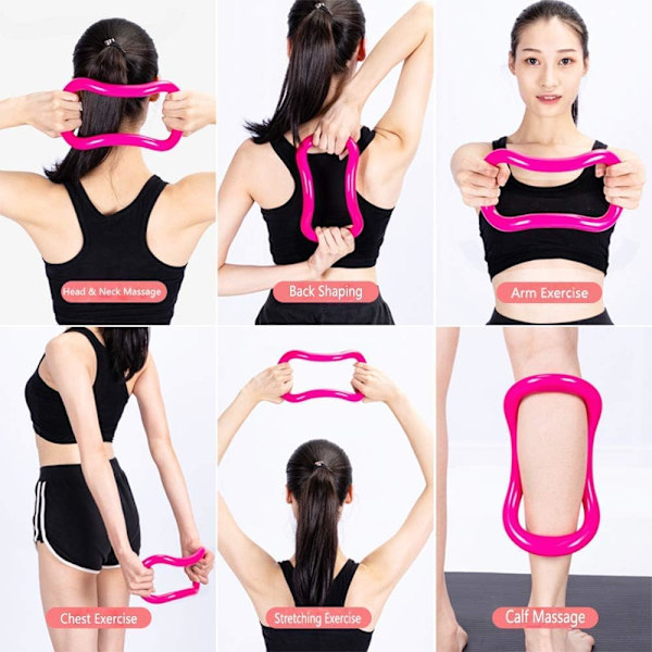 Yoga Ring Pilates Cirklar 2-pack stretchring träningsverktyg-XM2-