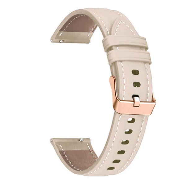 Läder Smartwatch Armband För HUAWEI WATCH GT 4 41mm/Garmin Venu 3S/Venu 2S Armband Roséguld Spänne 18mm Armband Armband Läder Aprikos