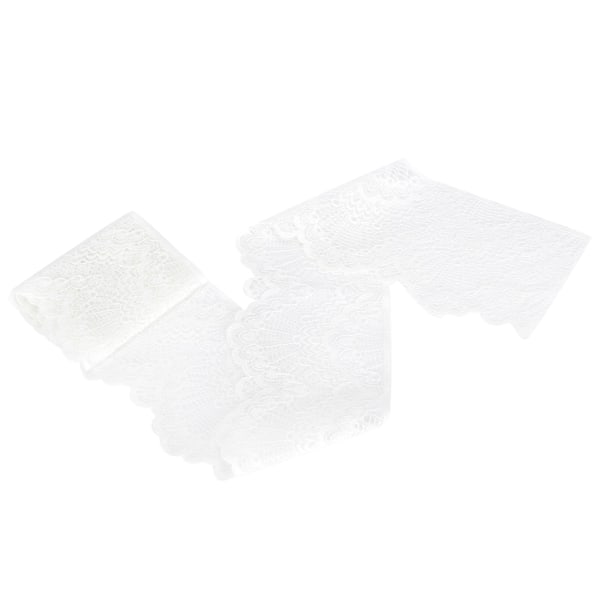 Pitsinauha Yksipuolinen Aaltokuvio Valkoinen Nylon Lahja Koristelu Ompelutarvikkeet 10 Jaardia Pitkä 0.1