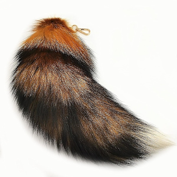 Fox Tail-hänge Ca. 40 Cm djursvans extra stor nyckelring pälsväska hängsmycke bilantenn pälshänge rävsvansdekoration