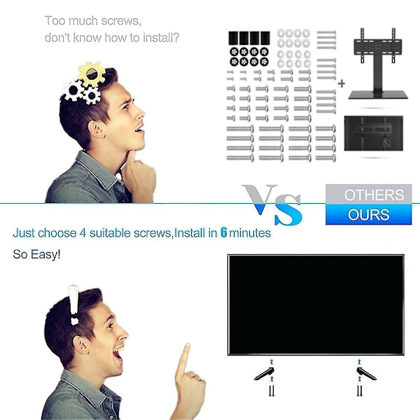 Stativ til TV-ben 28 32 40 43 49 50 55 65 tommer, TV-stativ til TV-ben, til 28D2700 32S321 med
