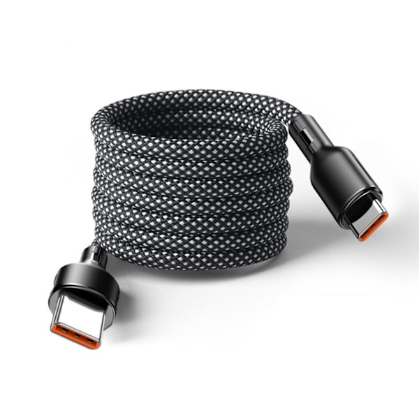 MagnoLoop – Smart Magnetisk Opladningskabel Sort Black USB-C _x0013_ USB-C