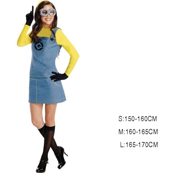 Anime Minion Komplett Familj Cosplay Kostym Pojke Flicka Klänning Jumpsuits Kvinnor Women S