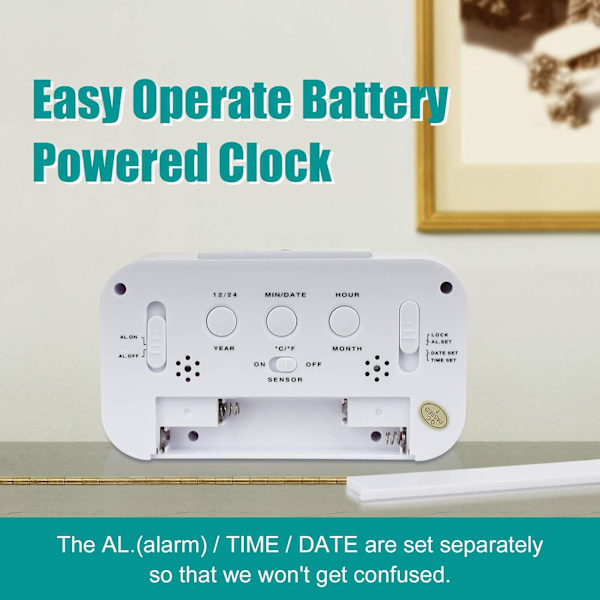 Digital Väckarklocka för Barn, Batteridriven, Snooze-funktion