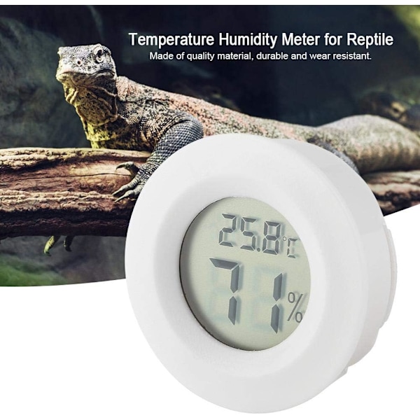 Mini Digital LCD Termometer Hygrometer Elektronisk Fuktmätare för Husdjur