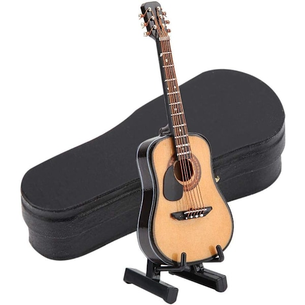 Mini Gitarr Modell Ornament Hantverk Trä Gåvor Leksaker Heminredning-XM2-