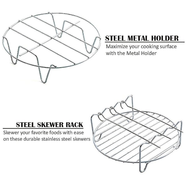 Airfryer Tilbehør til Fritös Passer alle Airfryer 6/7/8 tommer 5 dele sæt (størrelse: 6 tommer 5 dele sæt)