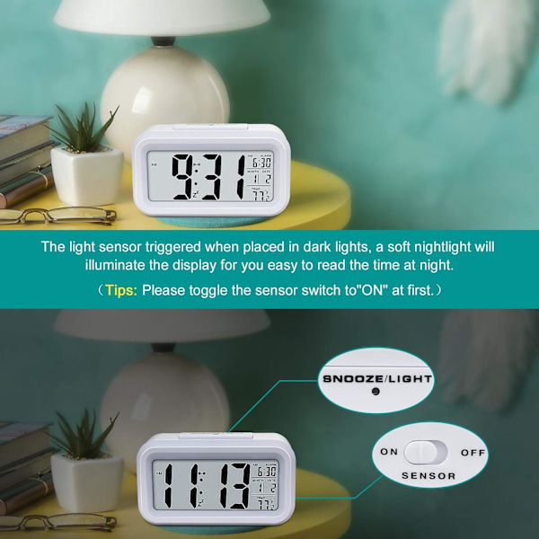 Digital Väckarklocka för Barn, Batteridriven, Snooze-funktion