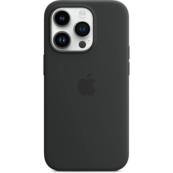 Apple - Midnatt Silikondeksel med MagSafe for iPhone 14 Pro