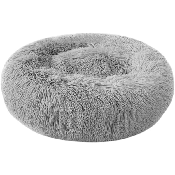 Rund Plysj Hundebed Donut Formet Kattebed