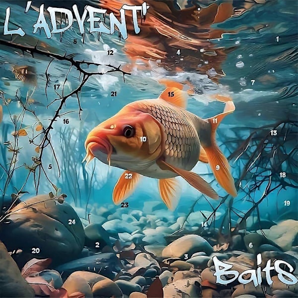 LADVENTLURES 2024, Fiske Adventskalender, Fiskedrag Julklappar-KK1- Carp