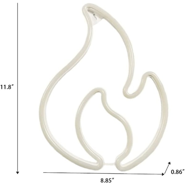 Flamme Neonskilt, Rød og Gul Flamme Neonlys med Tænd/Sluk-knap