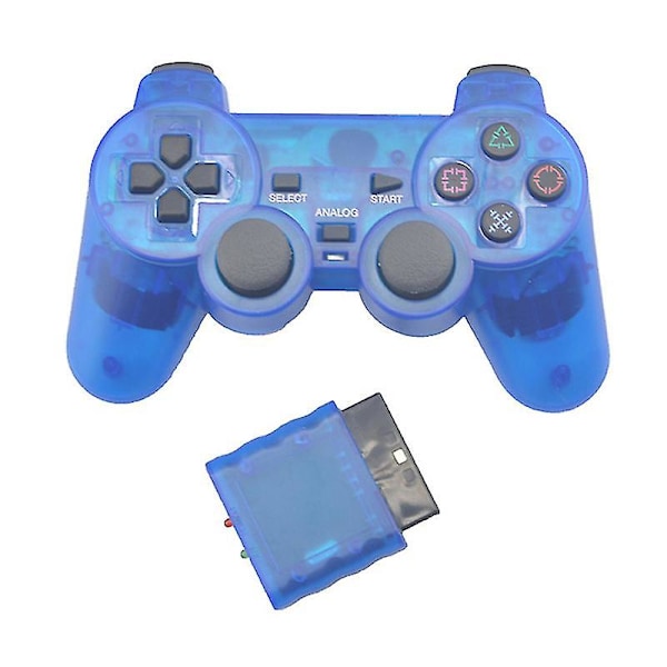 Transparent Farve Spil Controller Til Sony Ps2 Trådløs Gamepad 2.4ghz Vibration Kontrol Gamepad Til Playstation 2