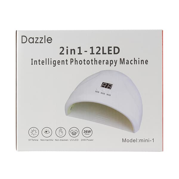 36W UV/LED Nagelljus Vit med Timer Funktion Vit