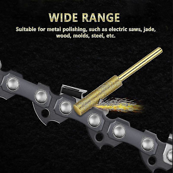 12 st Diamond Chainsaw Sharpener Grinding Burrs for Dremel Tools, Professional Precision Chain Sharpening-FM- 4.0mm