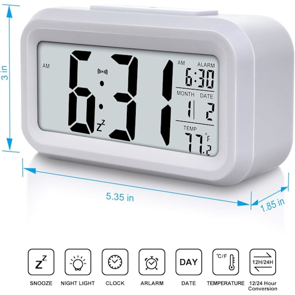 Digital Väckarklocka för Barn, Batteridriven, Snooze-funktion