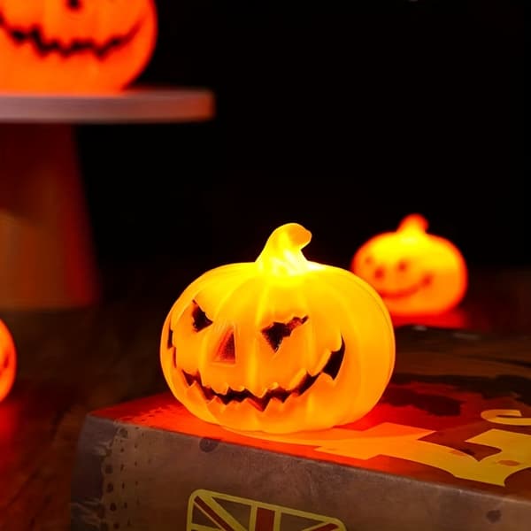 3 stk. Halloween LED Græskar Lanterner Lysende Natlys Mini Græskar til Fest Hjem Dekoration 3pcs