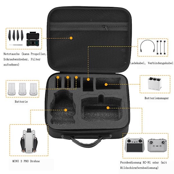 Mini 3 Pro Skal Dji Mini 3 Pro Tillbehör Vattentät Rigid Transportväska