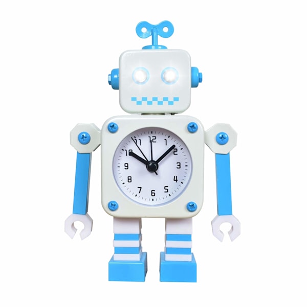 Robot Väckarklocka, Rostfritt Metall Icke-Tickande Väckarklocka
