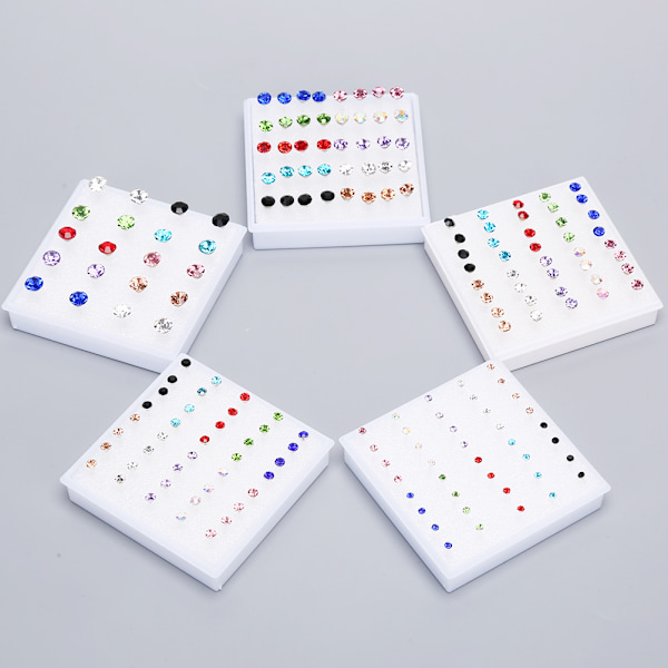 20 Par Set Strass Kristall Örhängen-KK1- 2mm