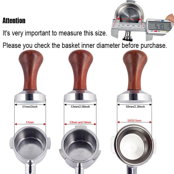 Espresso Kaffe Tamper 51mm/53mm/58mm 53MM 2370