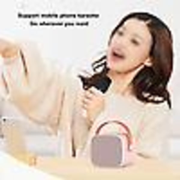 Mini karaoke maskine, bærbar Bluetooth-højttaler, karaoke maskine med 2 trådløse mikrofoner, bærbar