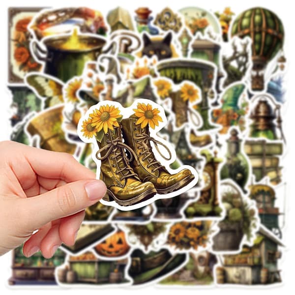 50 stk Magic Witch Wizard Theme Kittel Potion Scrapbook Graffiti Harry Stickers-FM-