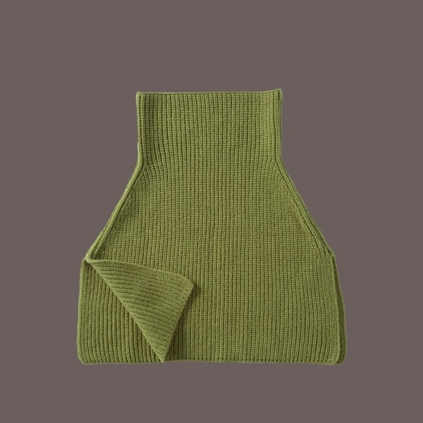 Neulottu kaulahuivi poolokauluksella KHAKI 1 1 khaki-KK1- khaki 1-1