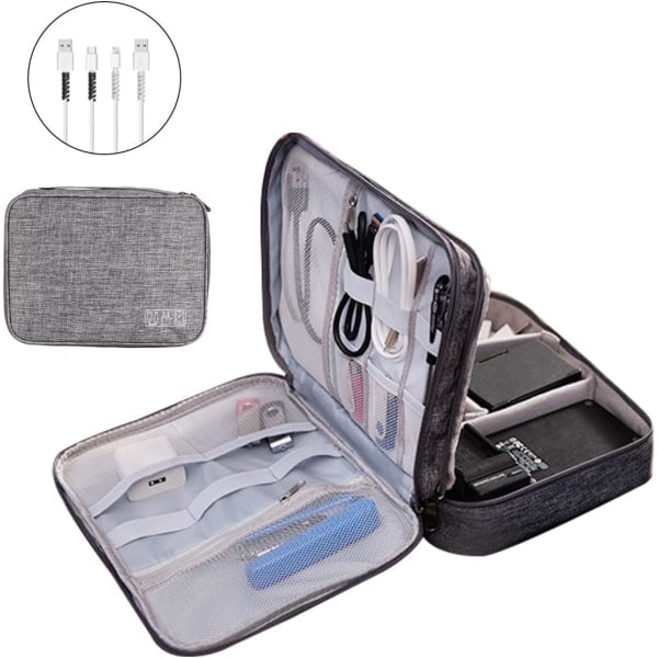 Elektronisk tilbehør Organizer Universal Veske Tilbehør Telefon Ladekabel Power Bank USB-minne SD-kort 3 nivåer Grønn