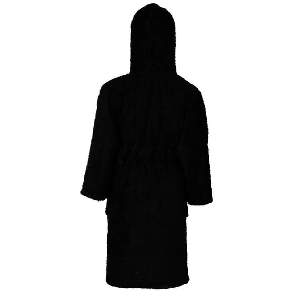 Badehåndkle med hette til barn, 100 % bomullsfrotté badekåpe for gutter og jenter Black 2-3 Years