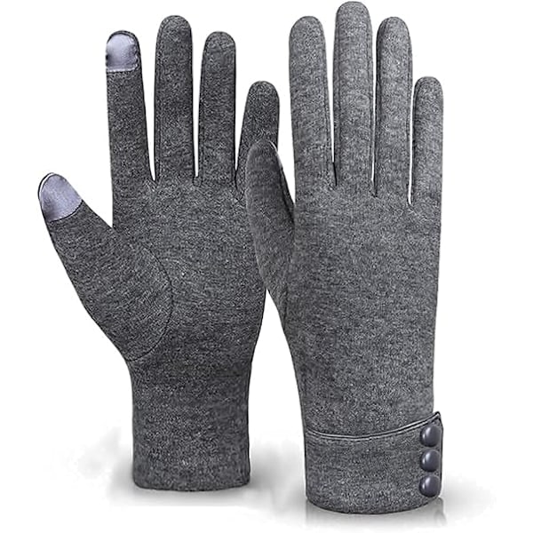 Dame Touch Screen Fleece Vindtette Hansker Vinter Varme