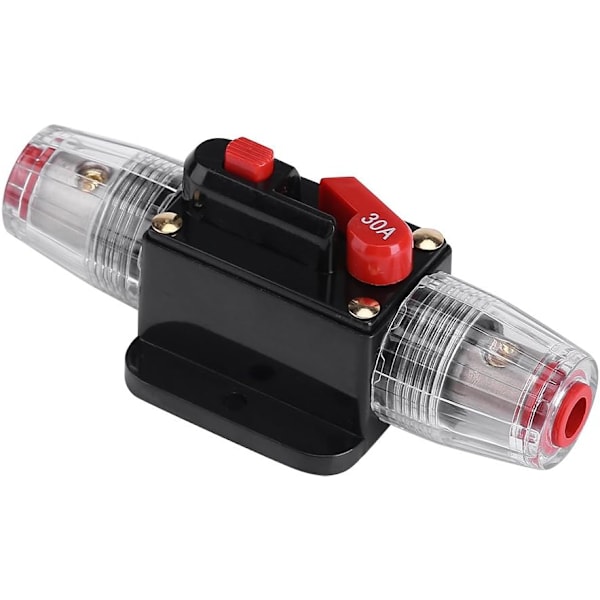 Bil Audio Inline Sikringsholder med Tilbakestillingsbryter Inverter (30A)