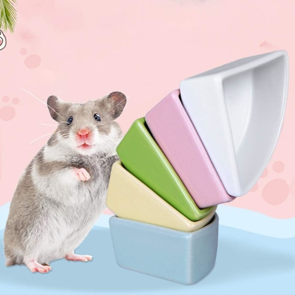 Hamsterskål, keramik, tugskål, vattenskål för små gnagare