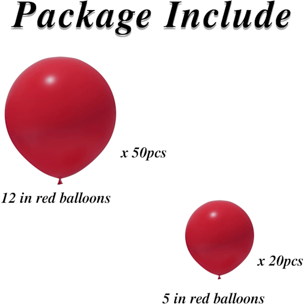 Latex Balloner 12 Tommer + 5 Tommer 70 Pakker Matte Festballoner-XM2-
