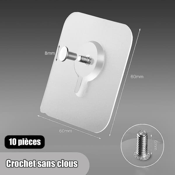 10 Pieces - Self-Adhesive Nails Without Drilling - Self-Adhesive Frame Clip Hook-FM-