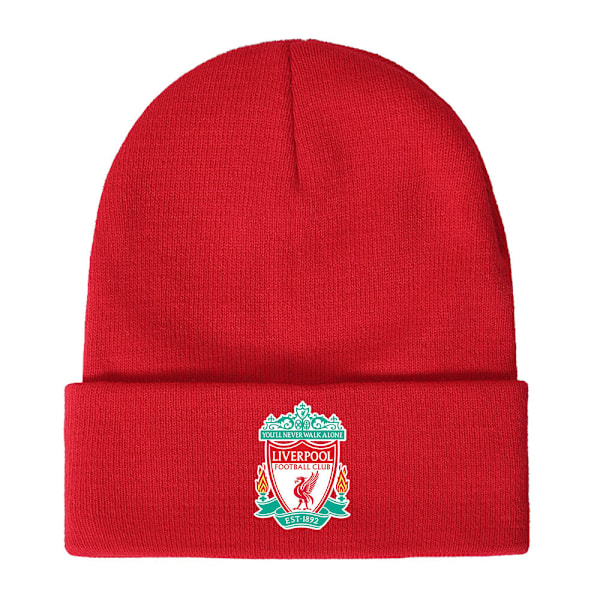 Liverpool FC Unisex Voksen Strikket Manschet Crest Hat - Julegaver til Fodboldfans